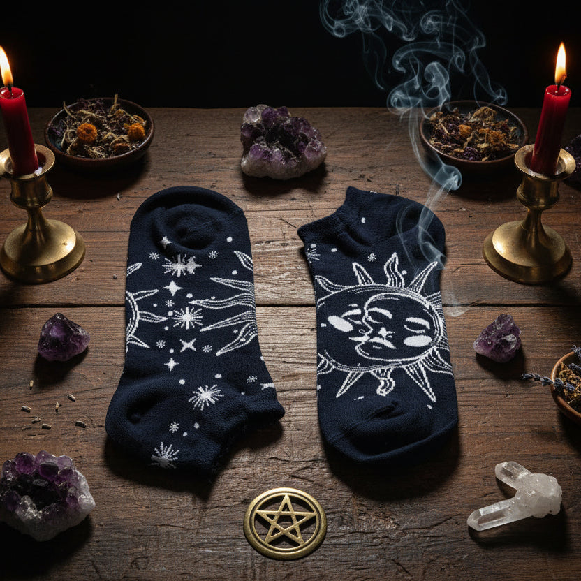Hop Hare Bamboo Socks Low | Sun & Moon | UK 3.5–6.5