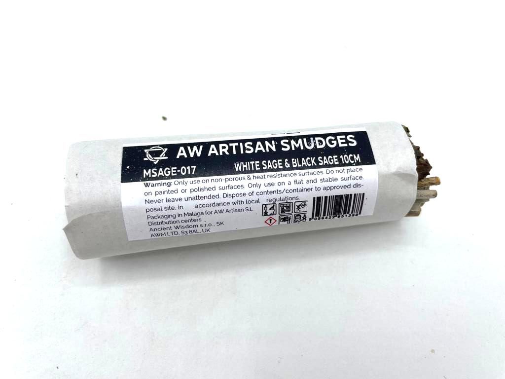 White Sage & Black Sage Smudge Stick | 10cm