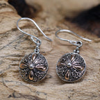 Classic Round Silver & Gold Earrings