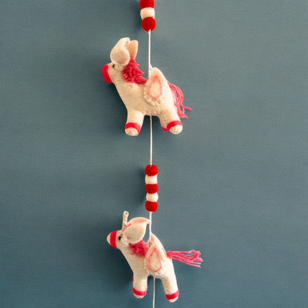 Unicorns Felt Wall Hanging