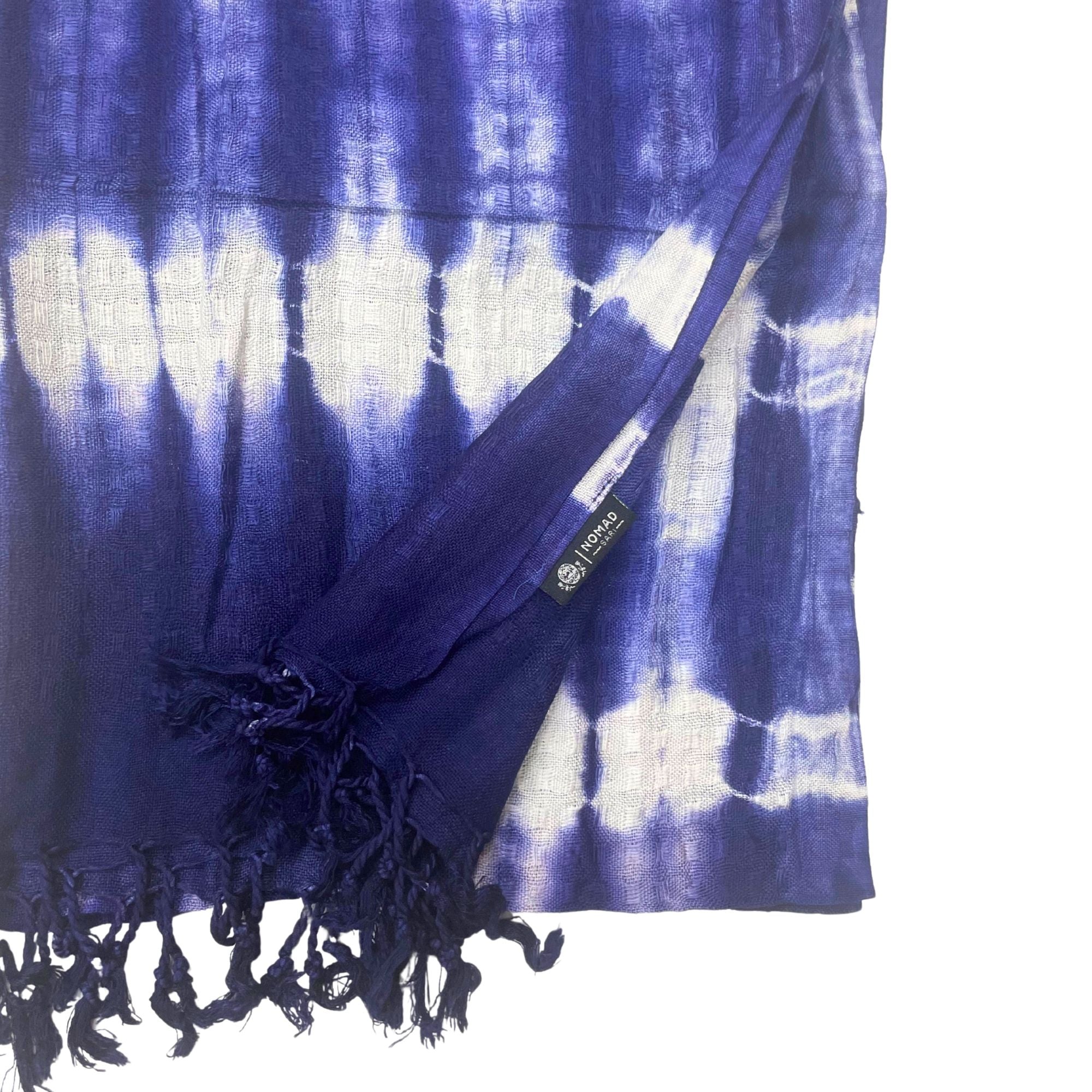 Indigo Stripes Boho Java Art Stole Scarf