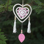 Pink Heart in Heart Dreamcatcher | Medium 35cm | Handmade in Bali