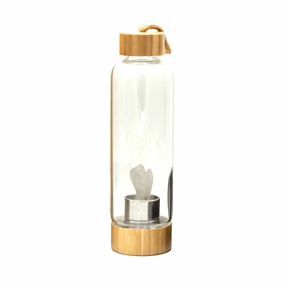 Clear Quartz Crystal Water Bottle | Angel | Cleansing & Clarity
