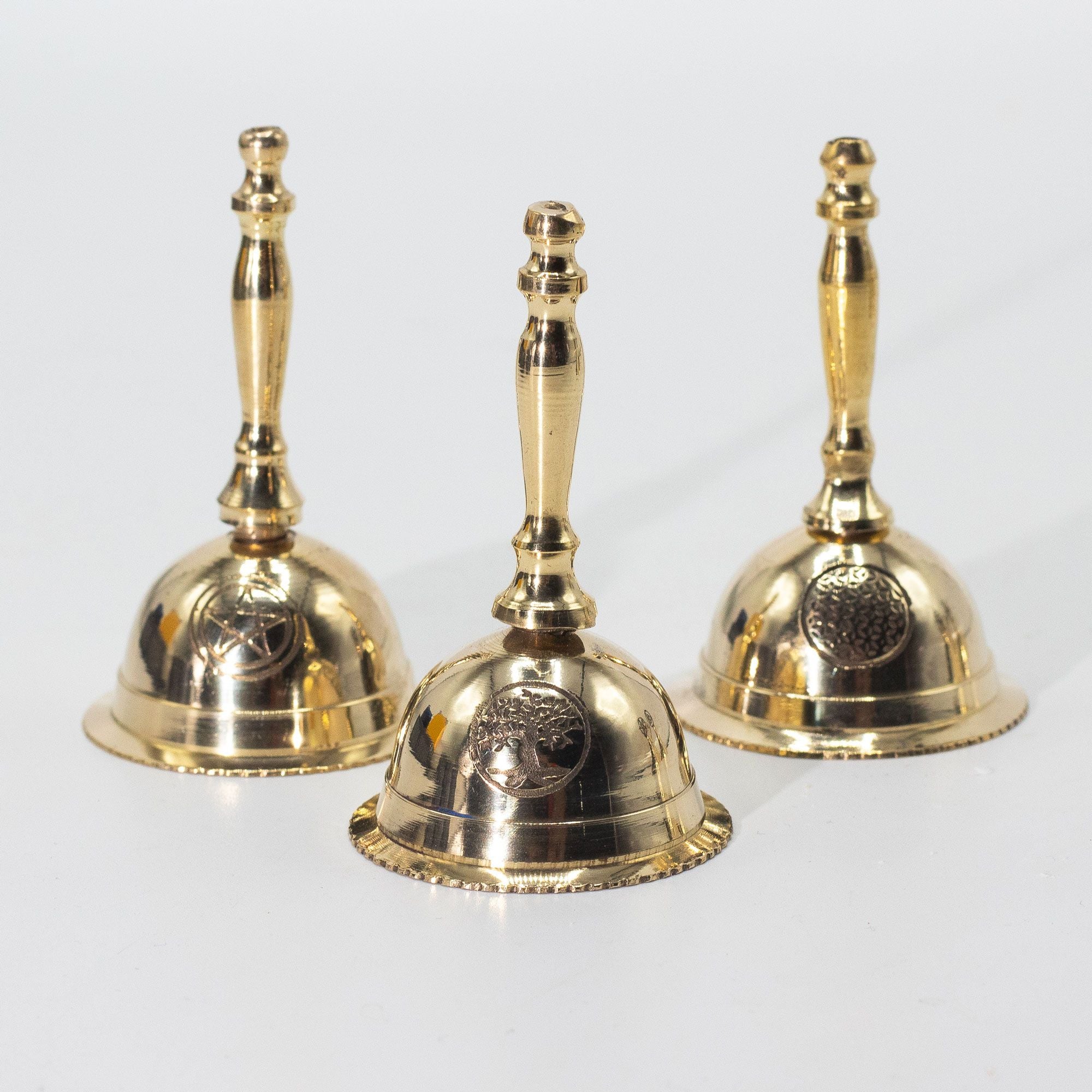 Flower of Life Altar Brass Bell Small