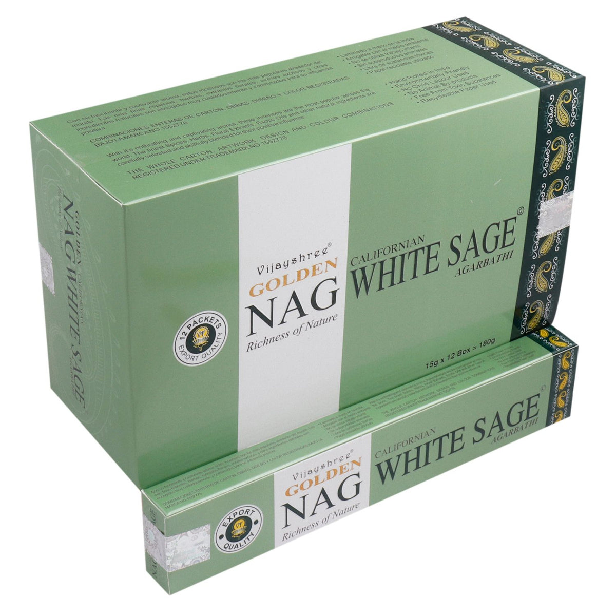 White Sage Incense Sticks 15g - Golden Nag