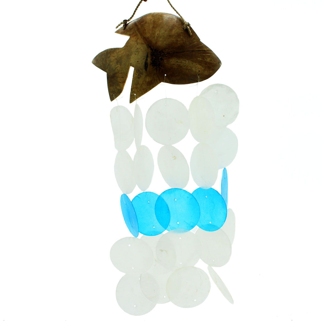 Blue Dolphin Coconut & Capiz Windchimes