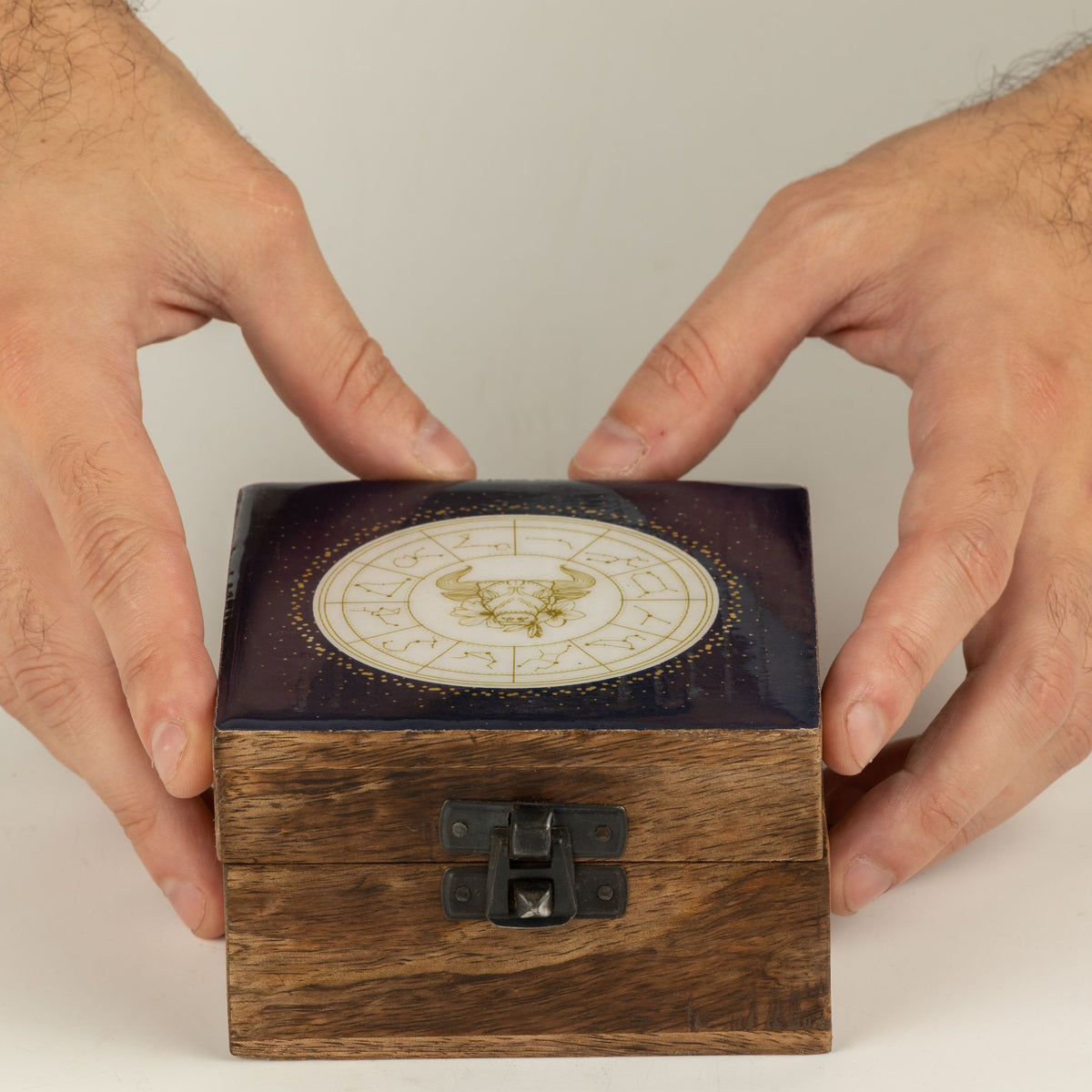 Taurus Small Enamelled Keepsake Box
