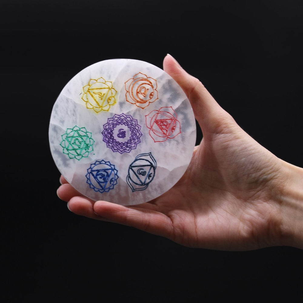 Selenite Charging Plate 10cm | Chakra Design