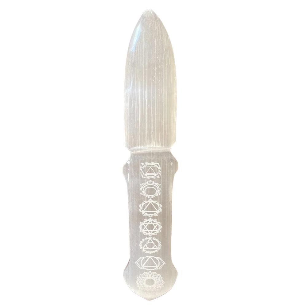 Chakra Selenite Ritual Knife