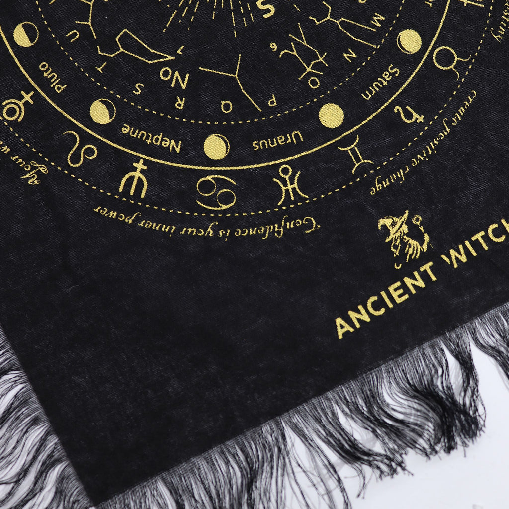 All Seeing Eye Pendulum Divination Cloth | Black & Gold | Ancient Witch