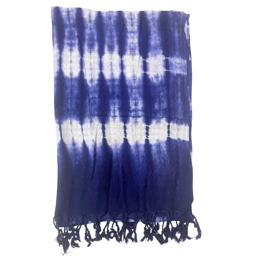Indigo Stripes Boho Java Art Stole Scarf