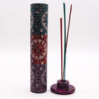 Suns Soapstone Round Tower Incense Holder