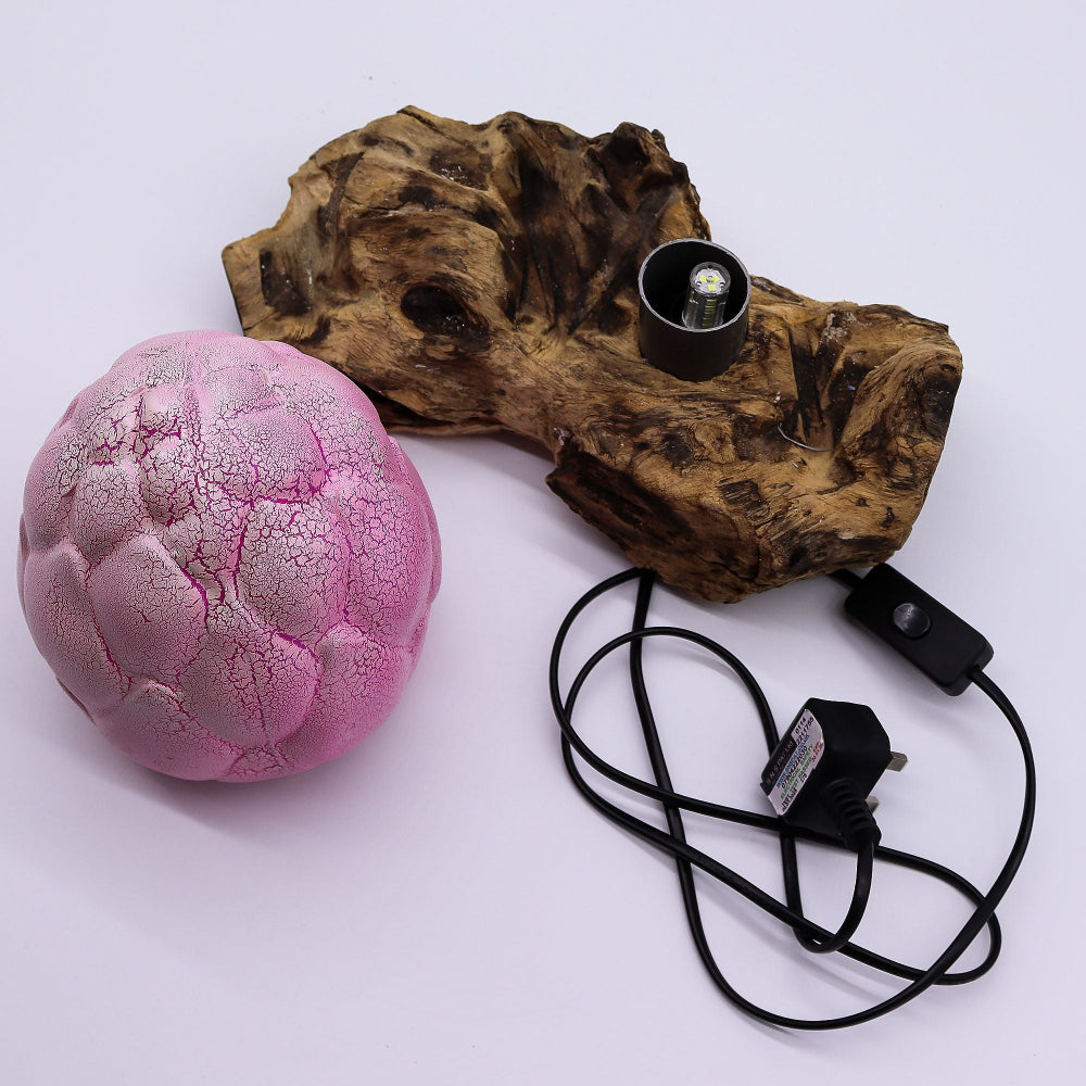 The Lotus DriftGlow Lamp | Purple Crackle
