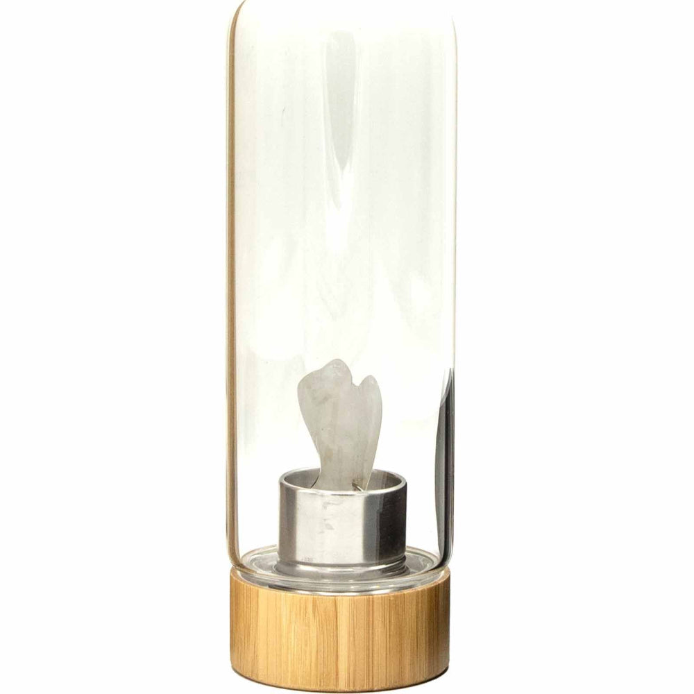 Clear Quartz Crystal Water Bottle | Angel | Cleansing & Clarity