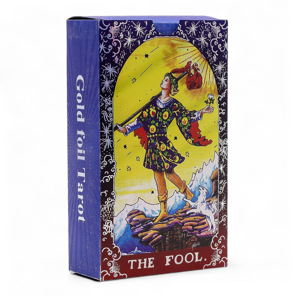 Mandala Blue Foil Tarot Card Set  with booklet