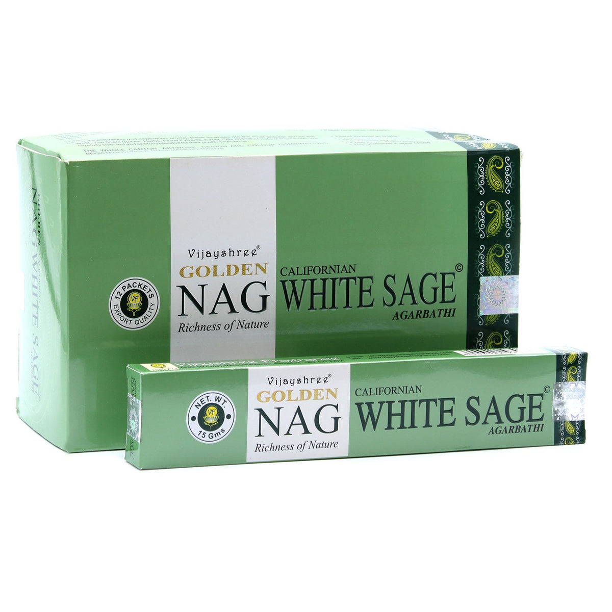 White Sage Incense Sticks 15g - Golden Nag
