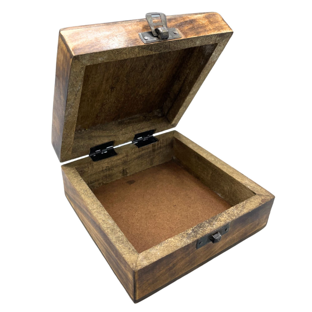 Buddha Square Wooden Keepsake Box
