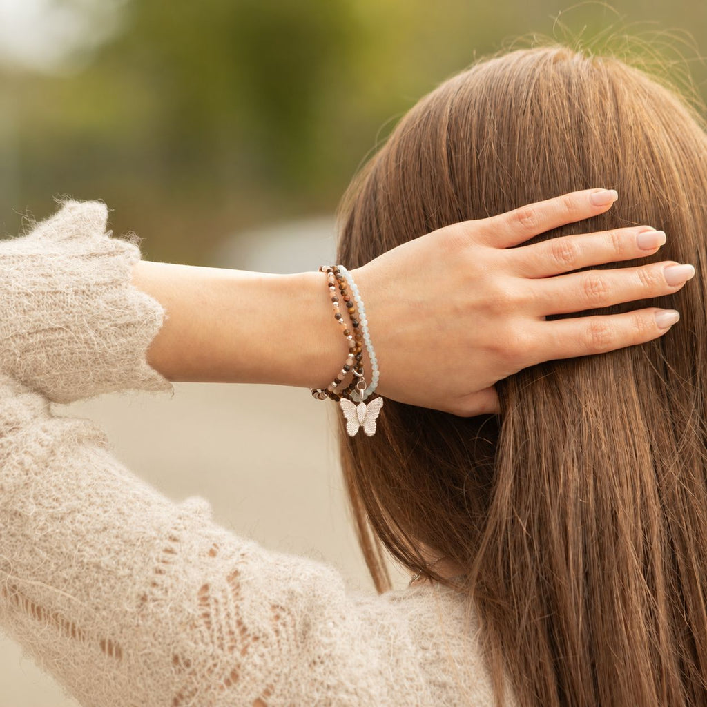 Nymph Spirit Gemstone Bracelet Set - Sea Sunset