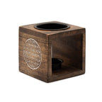 Flower of Life Square Mango Wood Oil Burner