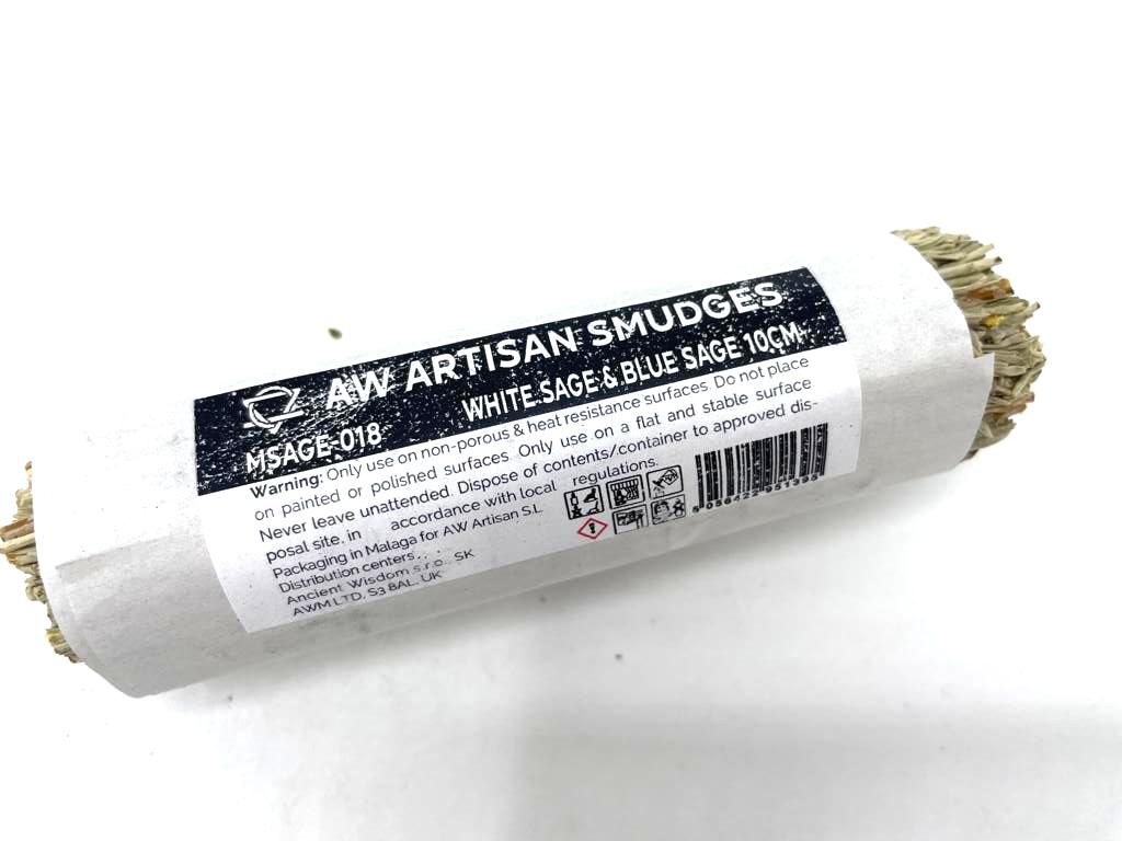 White Sage & Blue Sage Smudge Stick | 10cm