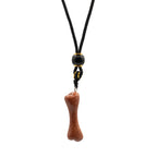 Goldstone Bone Cord Necklace Gemstone Pendant