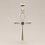 Ankh Symbol of Eternal Life Pendant | Silver Plated | 45cm Cord
