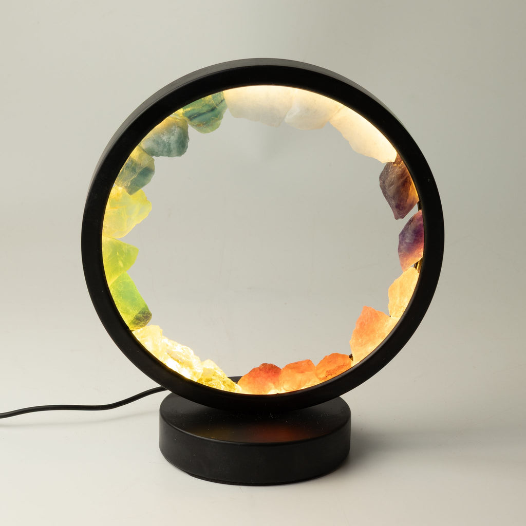 Gemstone Halo Lamp - 7 Chakra - Seven Gemstones