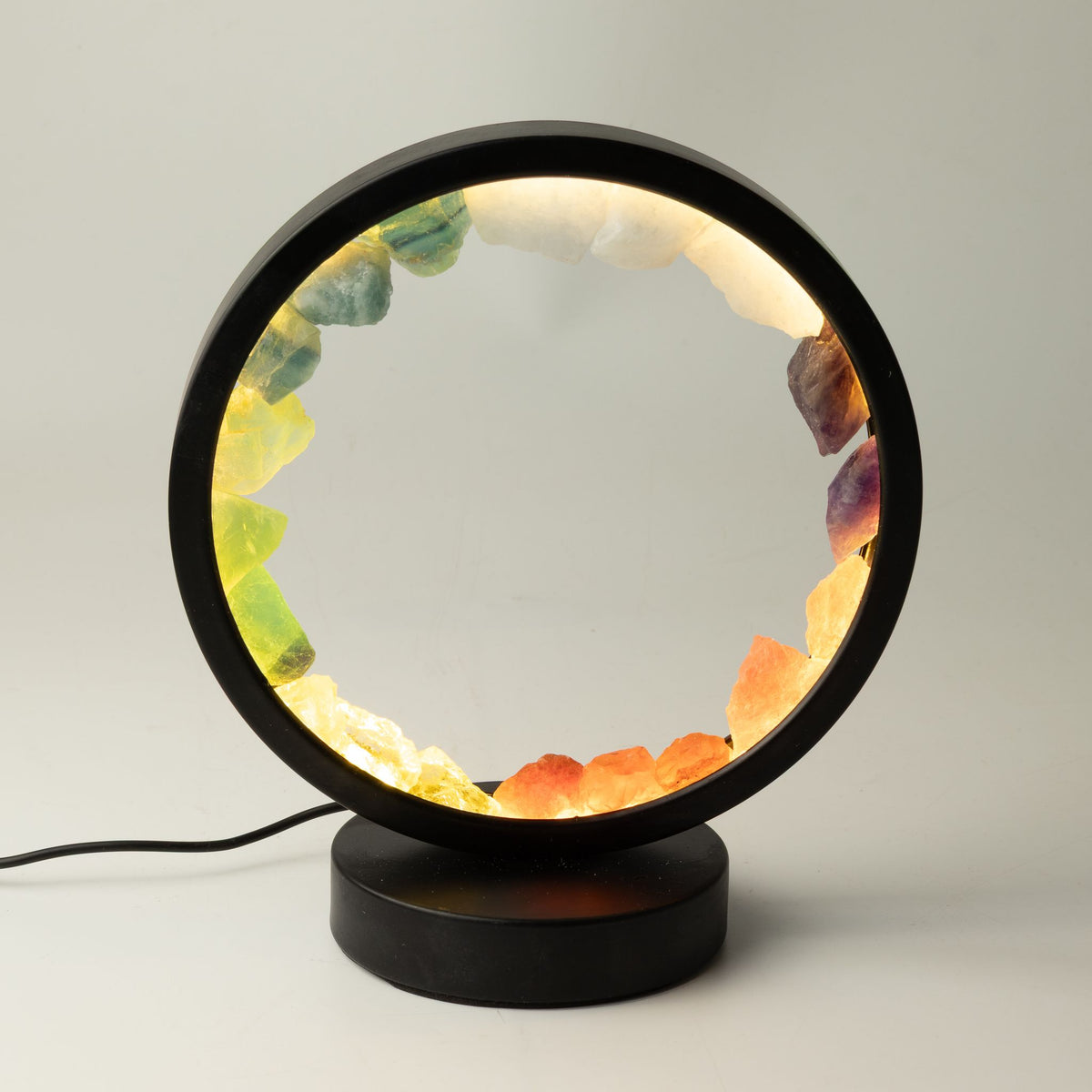 Gemstone Halo Lamp - 7 Chakra - Seven Gemstones