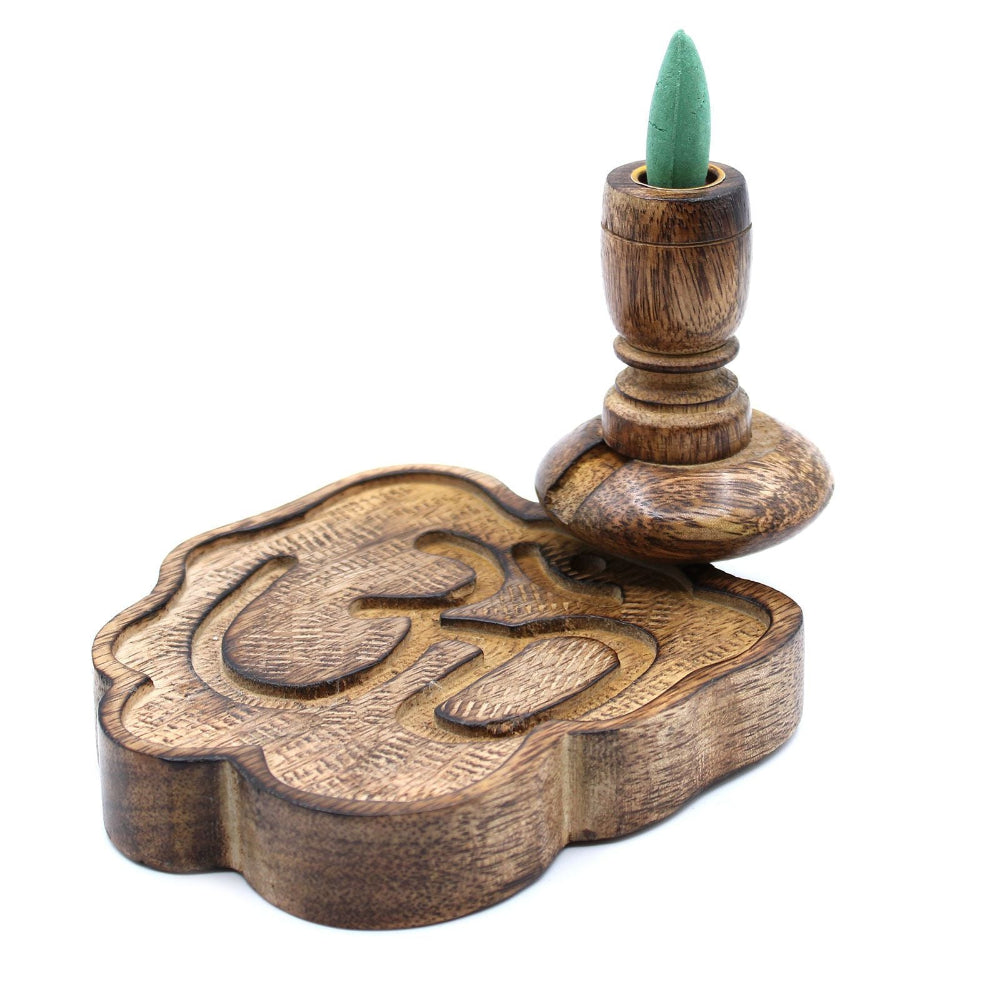 Ohm Mango Wood Backflow Burner Small