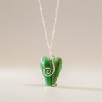 Gemstone Guardian Angel Pendant - Green Aventurine