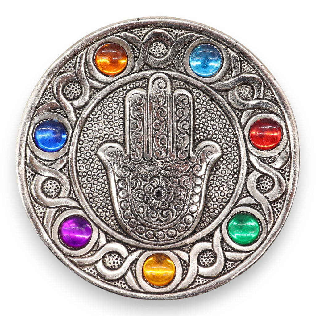Seven Chakra Hamsa Incense Stick Holder | 11.5cm