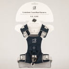 Dog Step-In Guardian Harness with Reflective Mesh & Black Obsidian Charm - Rock Grey - Small (4-8kg)