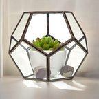 Geometric Crystal Display Terrarium — Large Octagon