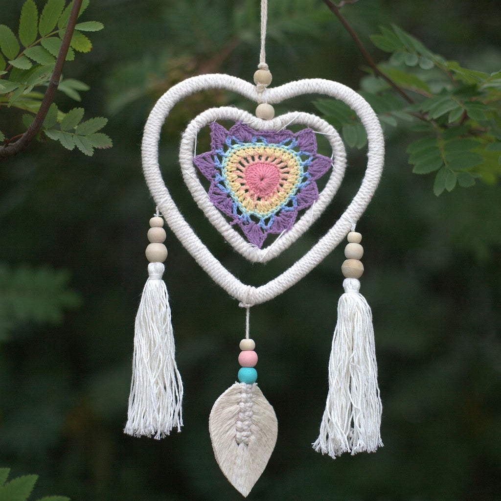 Multi Heart Dreamcatcher | Medium 35cm | Handmade in Bali
