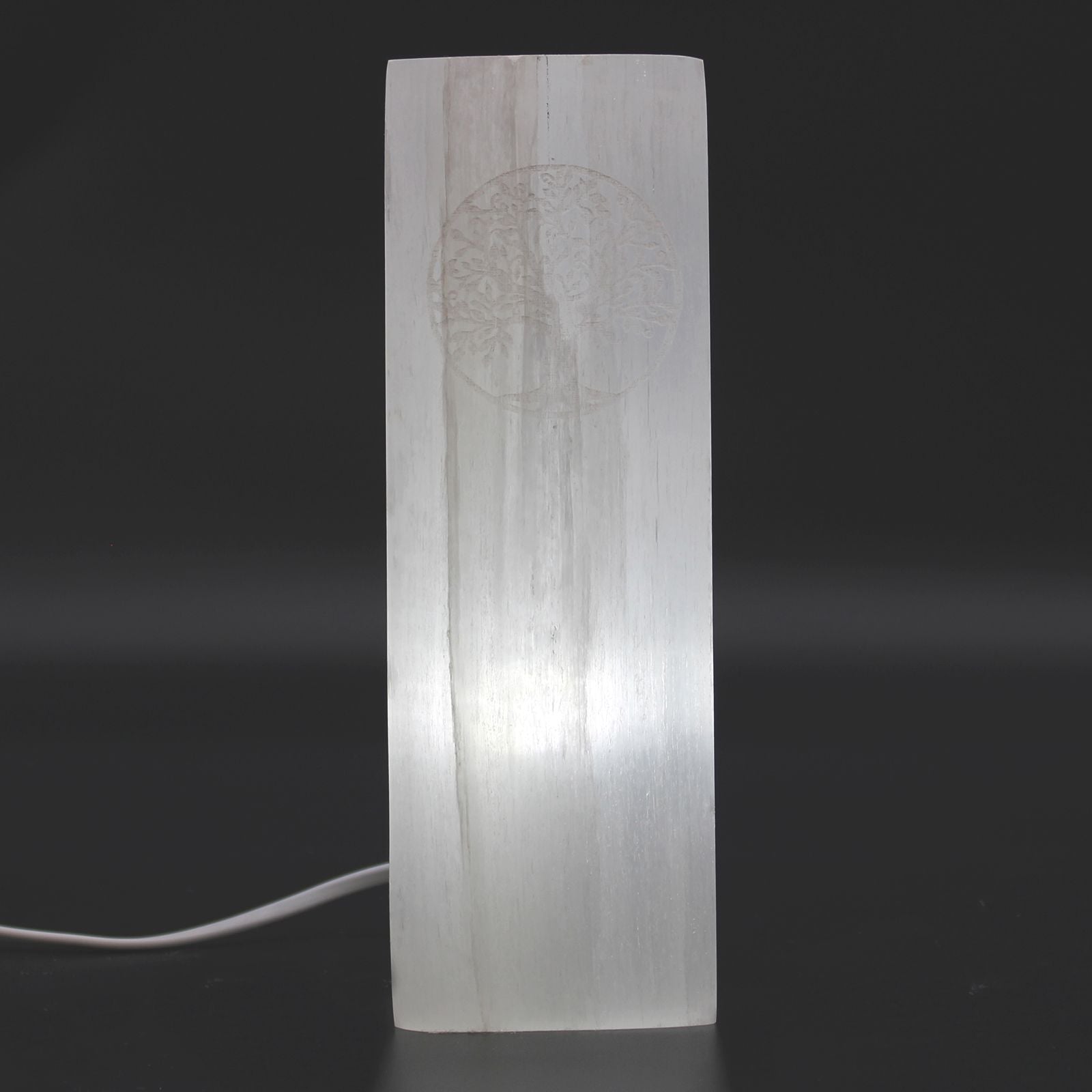 Chakra Lamp Selenite Block Lamp 25cm