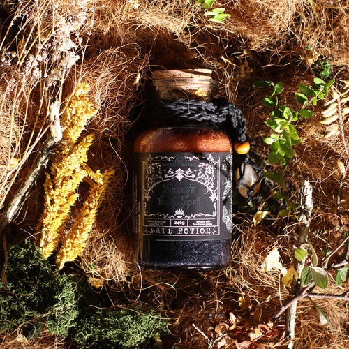 Ancient Witch Success Bath Spell Potion & Citrine Crystal Amulet