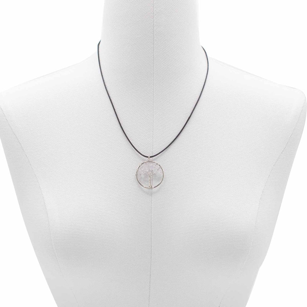 Rock Crystal Tree of Life Pendant