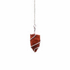 Red Jasper Raw Gemstone Pendulum