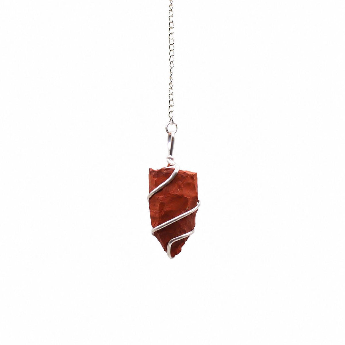 Red Jasper Raw Gemstone Pendulum