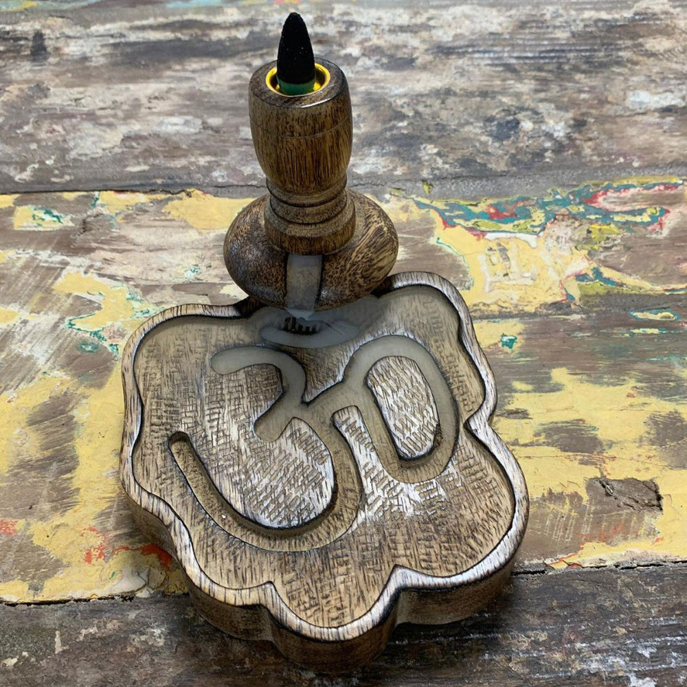 Ohm Mango Wood Backflow Burner Small