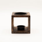 Flower of Life Square Mango Wood Oil Burner