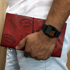 The Adventure Begins Red Handmade Leather Journal
