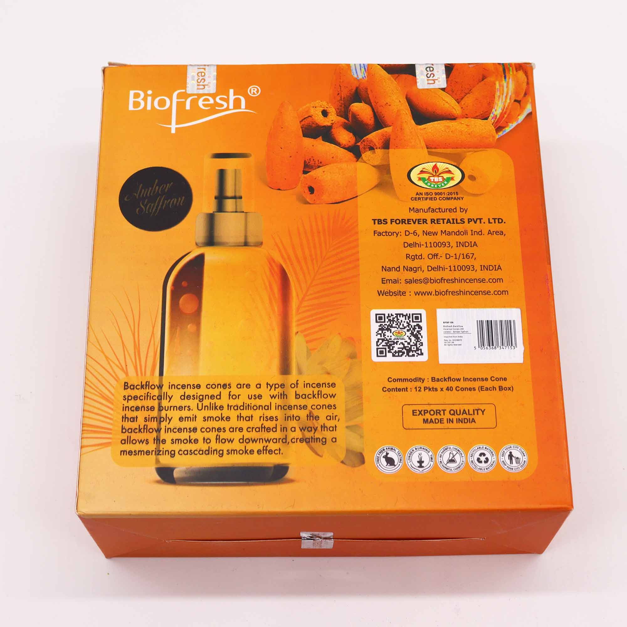 Biofresh Backflow Incense Cones – Arabian Jasmine