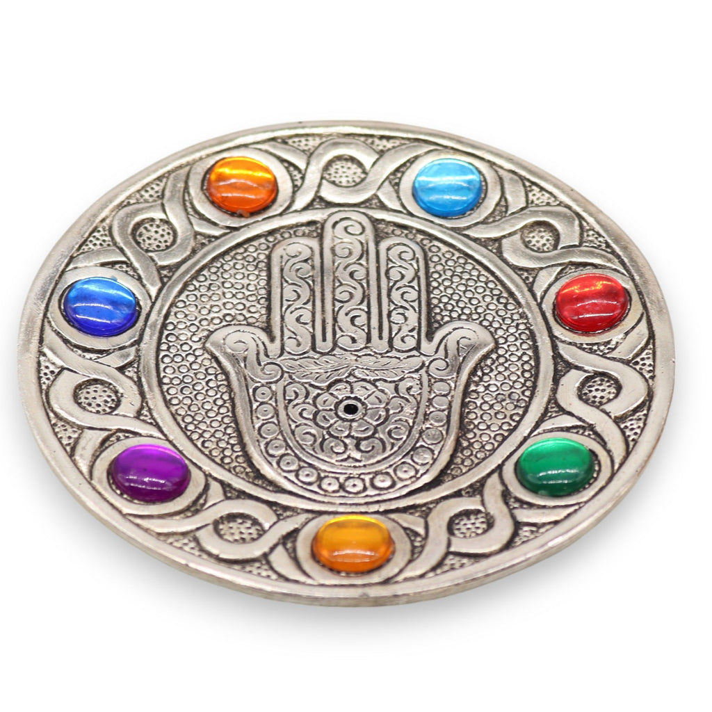 Seven Chakra Hamsa Incense Stick Holder | 11.5cm