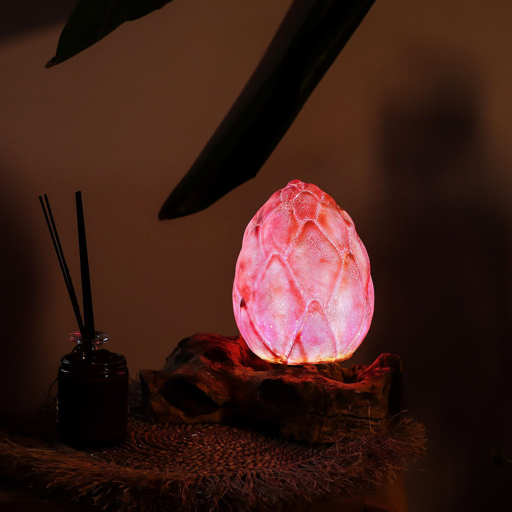The Lotus DriftGlow Lamp | Purple Crackle