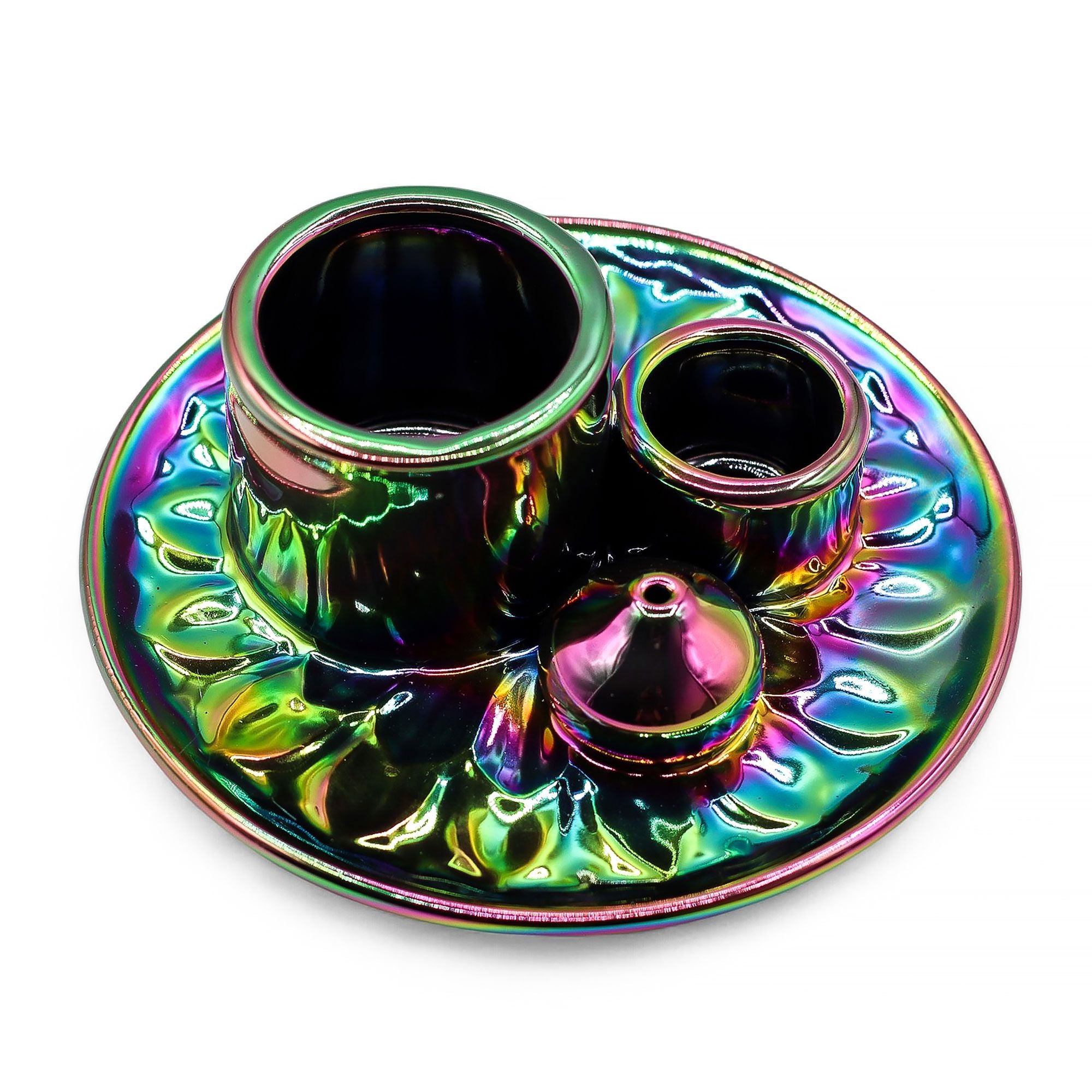 Mandala Metallic Rainbow Palo Santo Stick & Smudge Holder