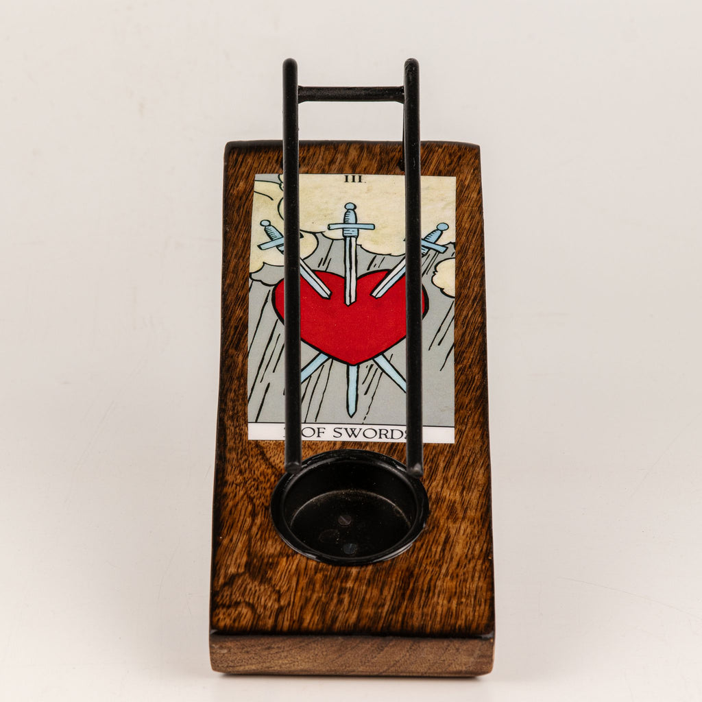 Three of Swords Large Enamelled Sage Stick Burner