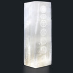Chakra Lamp Selenite Block Lamp 25cm