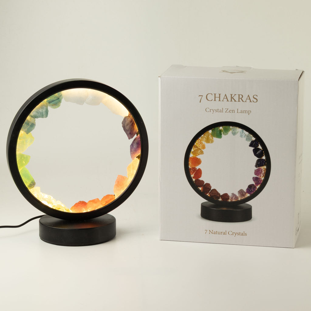 Gemstone Halo Lamp - 7 Chakra - Seven Gemstones