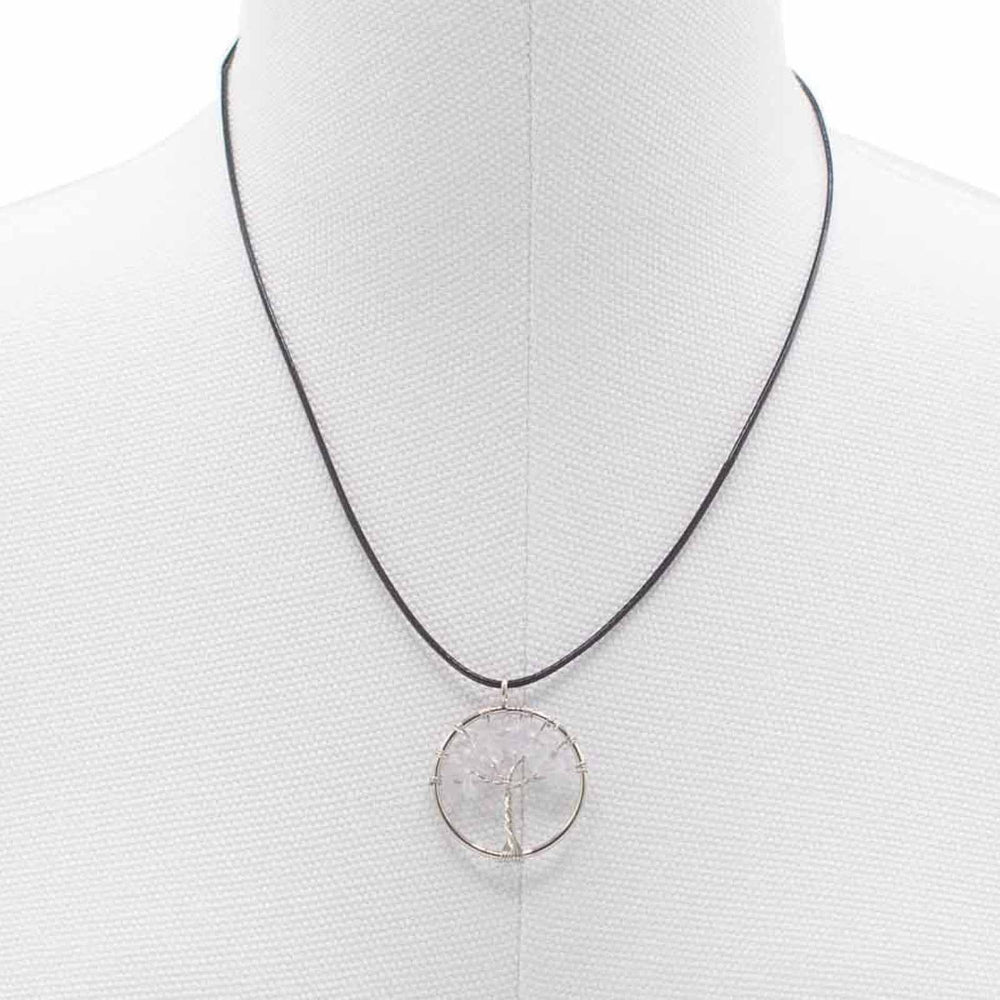 Rock Crystal Tree of Life Pendant